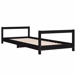 VidaXL 834392 Lit pour enfant Noir Bois