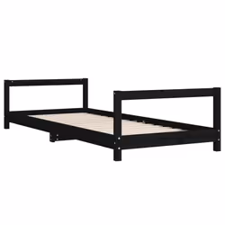 VidaXL 834404 Lit pour enfant Noir Bois