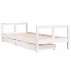 VidaXL 834406 Lit pour enfant Blanc Bois