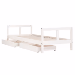 VidaXL 834406 Lit pour enfant Blanc Bois - Vue supplémentaire 4