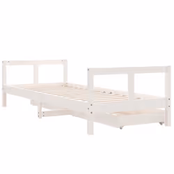 VidaXL 834406 Lit pour enfant Blanc Bois - Vue supplémentaire 7