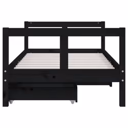 VidaXL 834407 Lit pour enfant Noir Bois - Vue supplémentaire 5