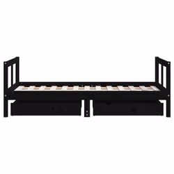 VidaXL 834407 Lit pour enfant Noir Bois - Vue supplémentaire 6