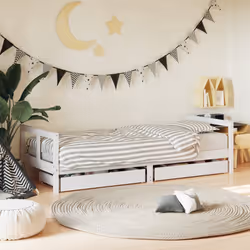 VidaXL 834409 Lit pour enfant Blanc Bois