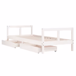 VidaXL 834409 Lit pour enfant Blanc Bois - Vue supplémentaire 4