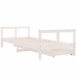 VidaXL 834409 Lit pour enfant Blanc Bois - Vue supplémentaire 7