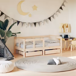 Vos enfants vont rêver un beau rêve avec ce cadre de lit en bois pour enfants. Doté d'un design élégant et intemporel, c'est ...