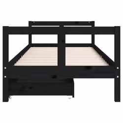 VidaXL 834419 Lit pour enfant Noir Bois - Vue supplémentaire 5