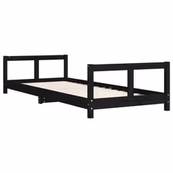 VidaXL 834422 Lit pour enfant Noir Bois