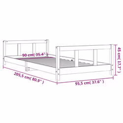 VidaXL 834424 Lit pour enfant Blanc Bois - Vue supplémentaire 8