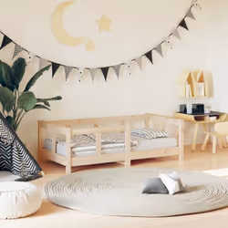 Description générale Vos enfants vont rêver un beau rêve avec ce cadre de lit en bois pour enfants. Doté d'un design élégant  ...