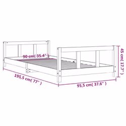 VidaXL 834433 Lit pour enfant Blanc Bois - Vue supplémentaire 8