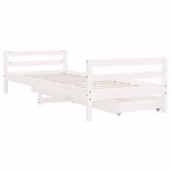 VidaXL 834436 Lit pour enfant Blanc Bois - Vue supplémentaire 7