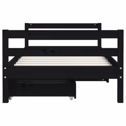 VidaXL 834437 Lit pour enfant Noir Bois - Vue supplémentaire 5