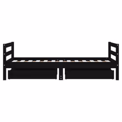 VidaXL 834437 Lit pour enfant Noir Bois - Vue supplémentaire 6