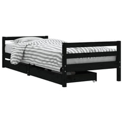 VidaXL 834440 Lit pour enfant Noir Bois
