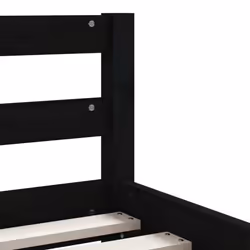 VidaXL 834440 Lit pour enfant Noir Bois - Vue supplémentaire 7