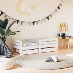 VidaXL 834442 Lit pour enfant Blanc Bois