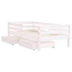 VidaXL 834442 Lit pour enfant Blanc Bois - Vue supplémentaire 4