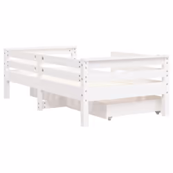 VidaXL 834442 Lit pour enfant Blanc Bois - Vue supplémentaire 7