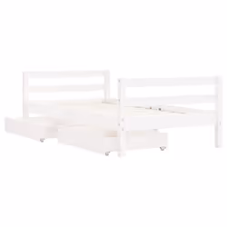 VidaXL 834445 Lit pour enfant Blanc Bois - Vue supplémentaire 4