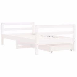 VidaXL 834445 Lit pour enfant Blanc Bois - Vue supplémentaire 7