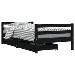VidaXL 834446 Lit pour enfant Noir Bois