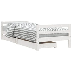 VidaXL 834448 Lit pour enfant Blanc Bois