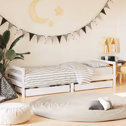 VidaXL 834448 Lit pour enfant Blanc Bois