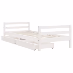 VidaXL 834448 Lit pour enfant Blanc Bois - Vue supplémentaire 4