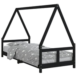 VidaXL 834452 Lit pour enfant Noir Bois
