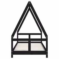 VidaXL 834452 Lit pour enfant Noir Bois - Vue supplémentaire 4