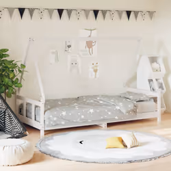 VidaXL 834454 Lit pour enfant Blanc Bois