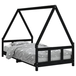 VidaXL 834455 Lit pour enfant Noir Bois
