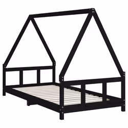 VidaXL 834455 Lit pour enfant Noir Bois
