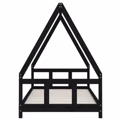 VidaXL 834455 Lit pour enfant Noir Bois - Vue supplémentaire 4