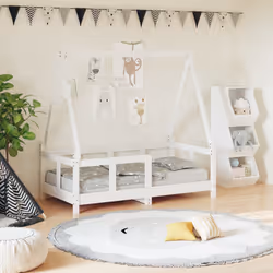 VidaXL 834457 Lit pour enfant Blanc Bois