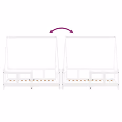 VidaXL 834457 Lit pour enfant Blanc Bois - Vue supplémentaire 8