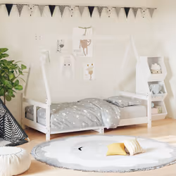 VidaXL 834460 Lit pour enfant Blanc Bois