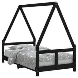 VidaXL 834461 Lit pour enfant Noir Bois