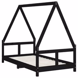VidaXL 834461 Lit pour enfant Noir Bois