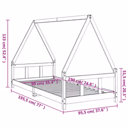VidaXL 834462 Lit pour enfant Bois - Vue supplémentaire 8