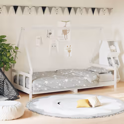 VidaXL 834463 Lit pour enfant Blanc Bois
