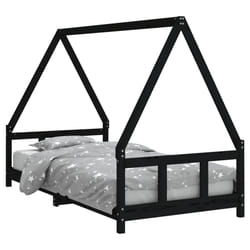 VidaXL 834464 Lit pour enfant Noir Bois