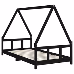 VidaXL 834464 Lit pour enfant Noir Bois