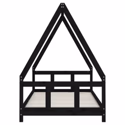 VidaXL 834464 Lit pour enfant Noir Bois - Vue supplémentaire 4