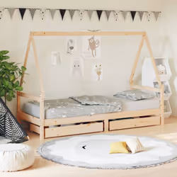 Créez un espace amusant pour votre petit avec ce fantastique cadre de lit en bois pour enfants ! Bois de pin massif : le cadr ...