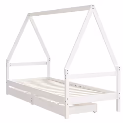 VidaXL 834469 Lit pour enfant Blanc Bois