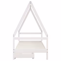 VidaXL 834469 Lit pour enfant Blanc Bois - Vue supplémentaire 5