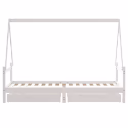 VidaXL 834469 Lit pour enfant Blanc Bois - Vue supplémentaire 6